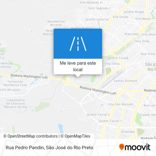 Rua Pedro Pandin mapa