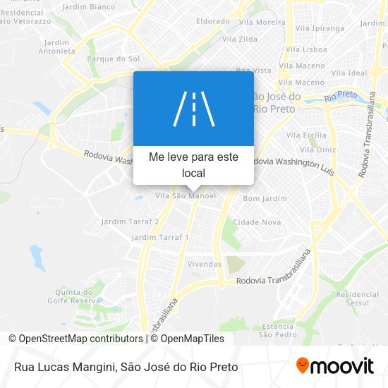 Rua Lucas Mangini mapa