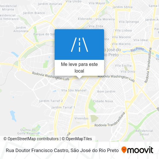 Rua Doutor Francisco Castro mapa
