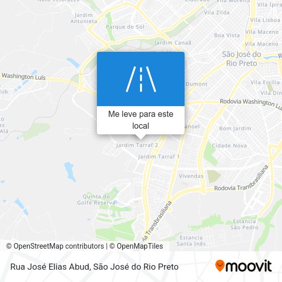 Rua José Elias Abud mapa
