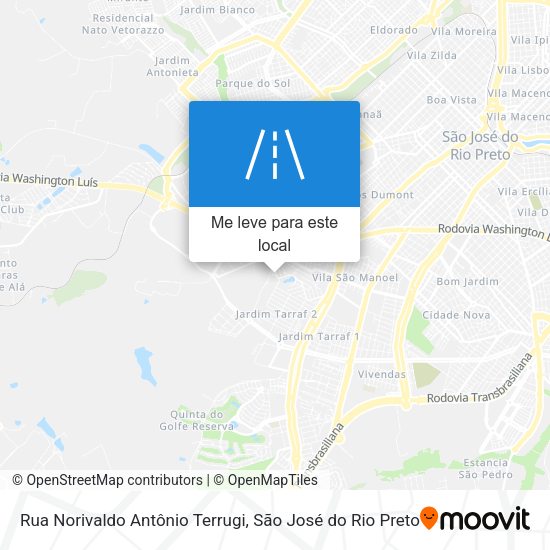 Rua Norivaldo Antônio Terrugi mapa