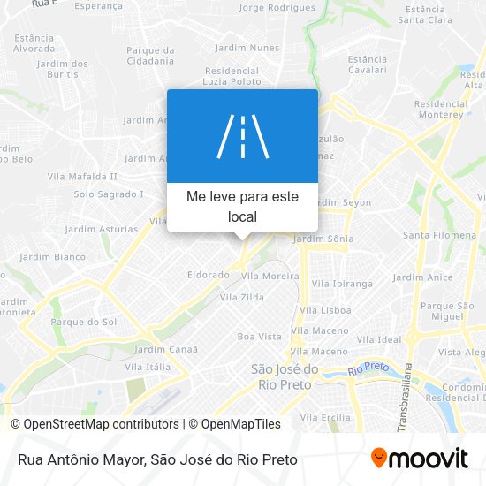 Rua Antônio Mayor mapa