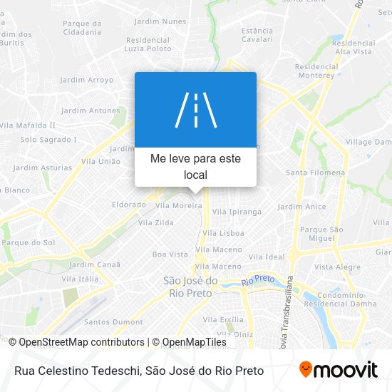 Rua Celestino Tedeschi mapa