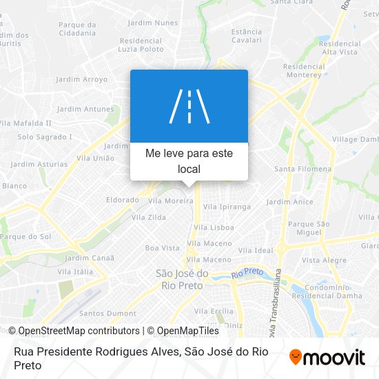 Rua Presidente Rodrigues Alves mapa