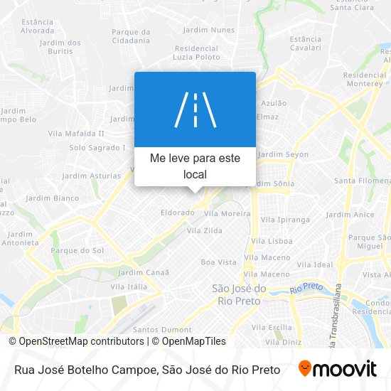 Rua José Botelho Campoe mapa