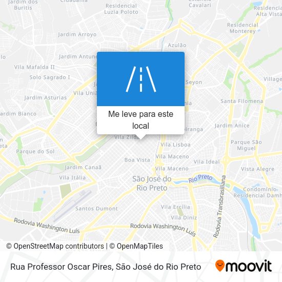 Rua Professor Oscar Pires mapa
