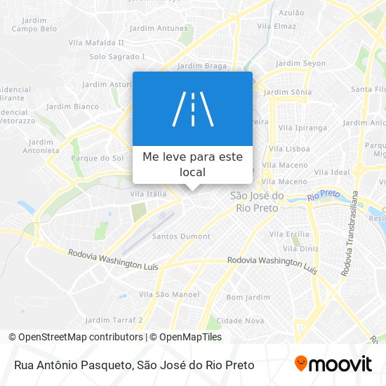 Rua Antônio Pasqueto mapa