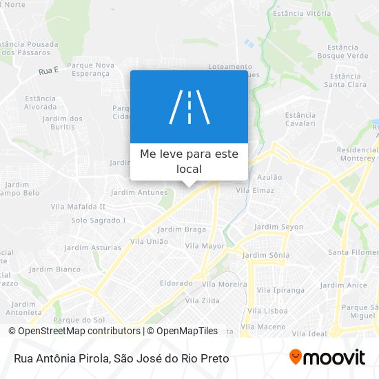 Rua Antônia Pirola mapa