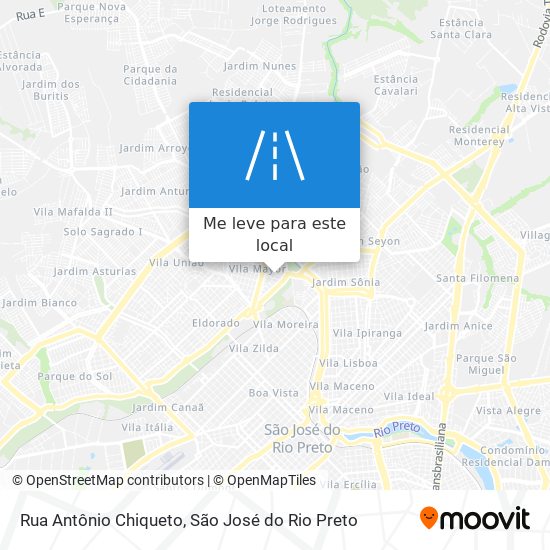 Rua Antônio Chiqueto mapa