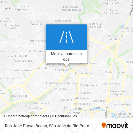Rua José Durval Bueno mapa