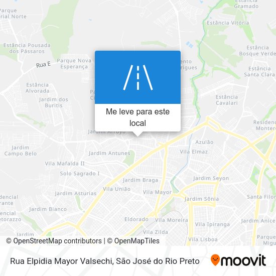 Rua Elpidia Mayor Valsechi mapa