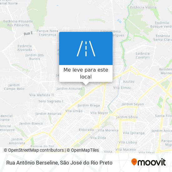 Rua Antônio Berseline mapa