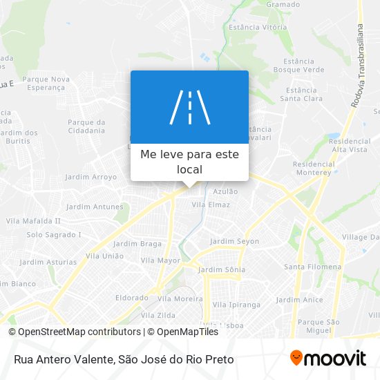 Rua Antero Valente mapa