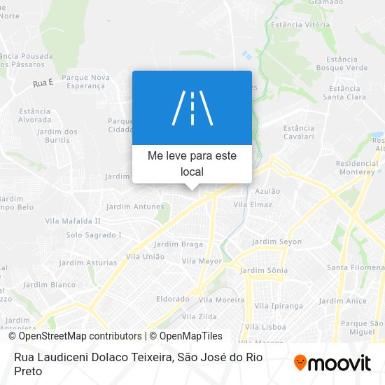 Rua Laudiceni Dolaco Teixeira mapa