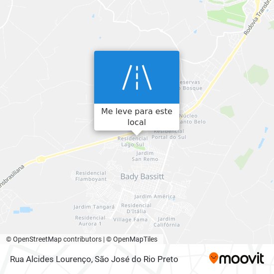 Rua Alcides Lourenço mapa