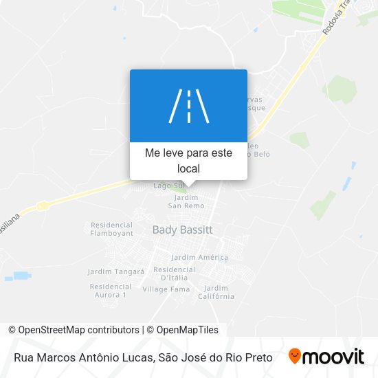 Rua Marcos Antônio Lucas mapa
