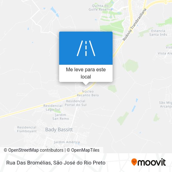 Rua Das Bromélias mapa