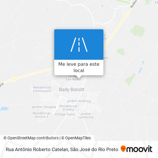 Rua Antônio Roberto Catelan mapa