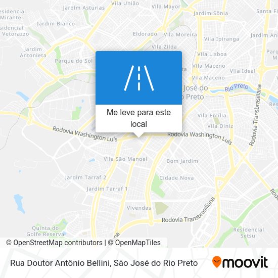 Rua Doutor Antônio Bellini mapa
