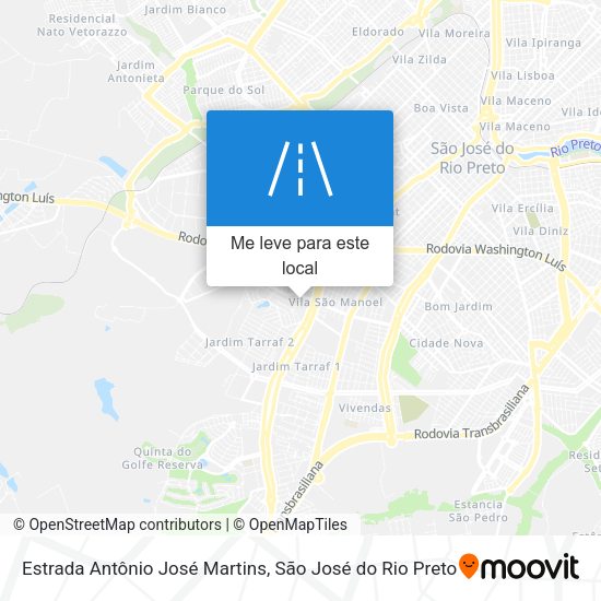 Estrada Antônio José Martins mapa