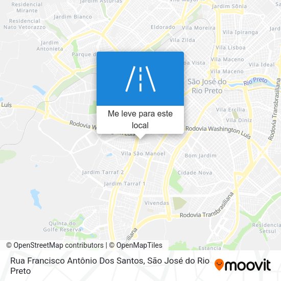 Rua Francisco Antônio Dos Santos mapa