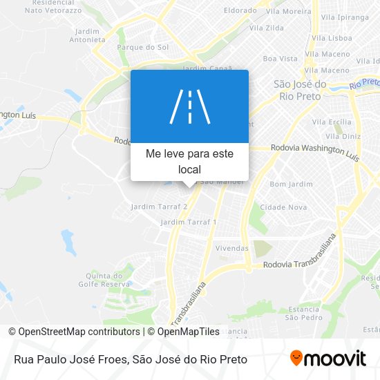 Rua Paulo José Froes mapa