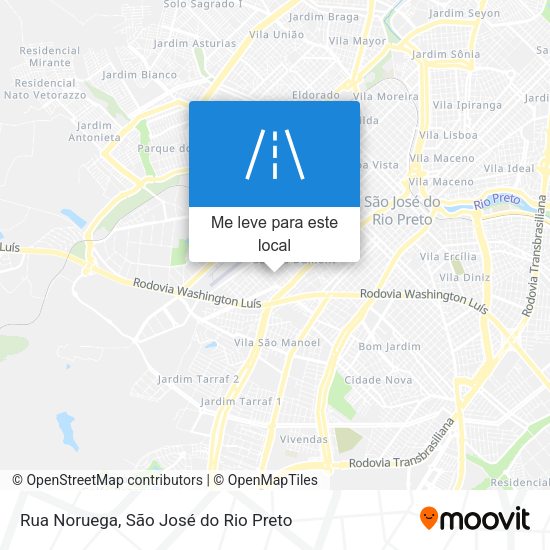 Rua Noruega mapa