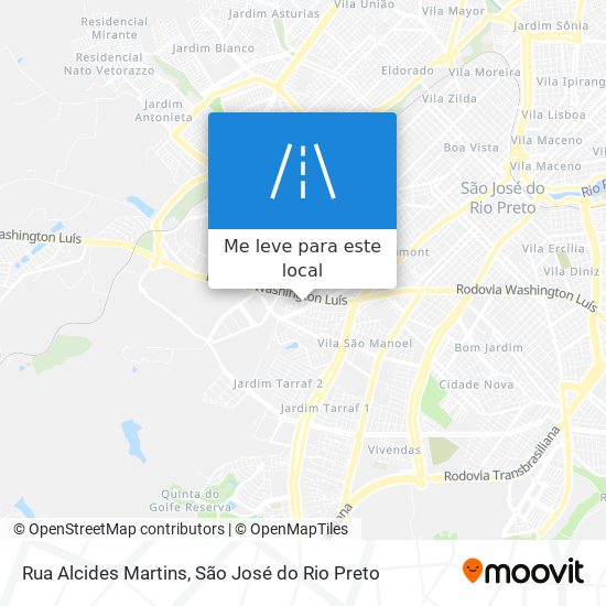 Rua Alcides Martins mapa