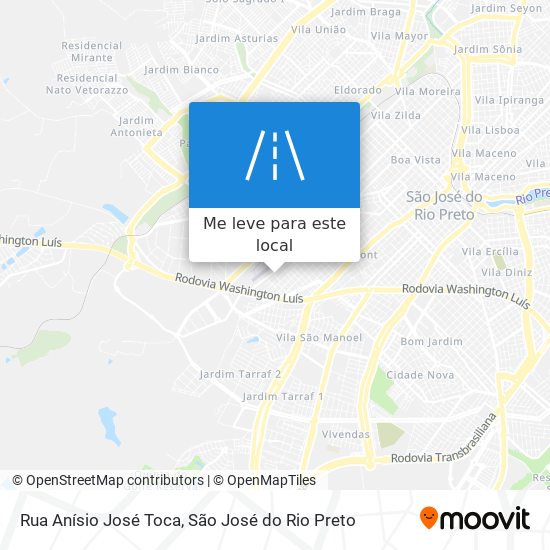 Rua Anísio José Toca mapa