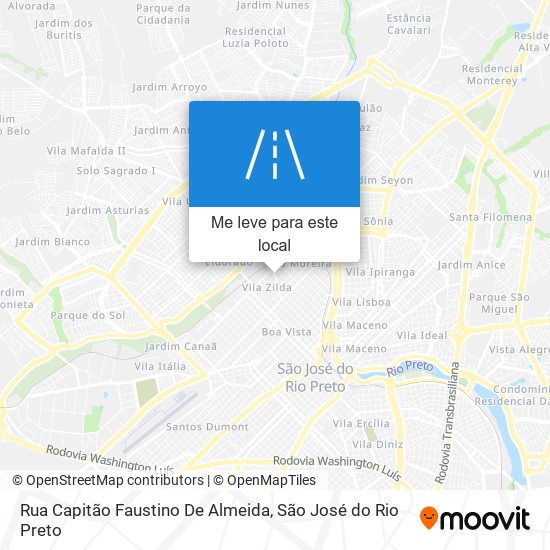 Rua Capitão Faustino De Almeida mapa