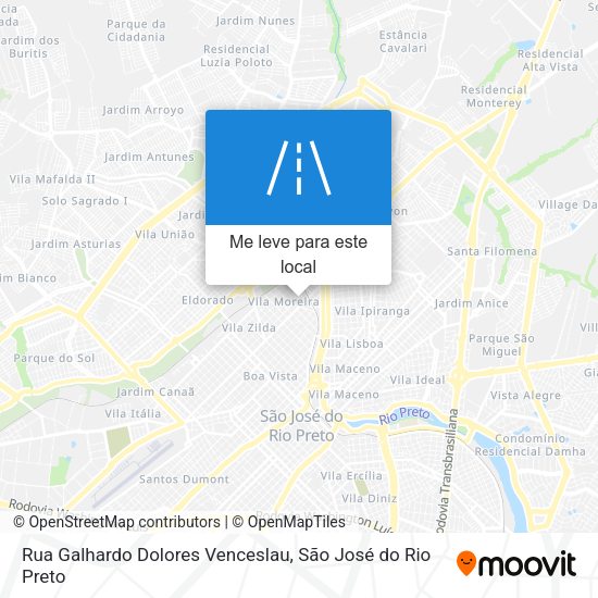 Rua Galhardo Dolores Venceslau mapa