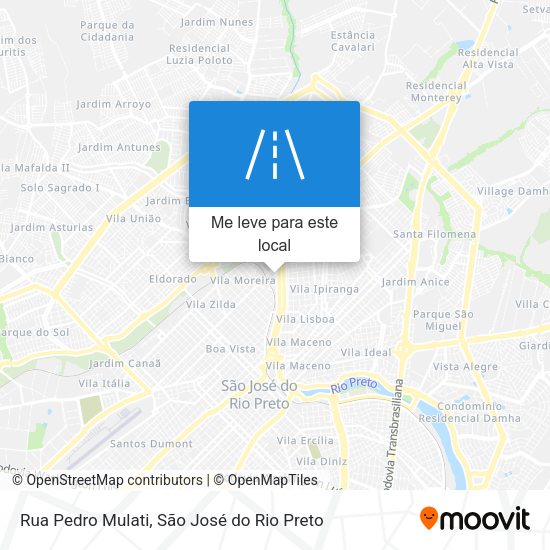 Rua Pedro Mulati mapa