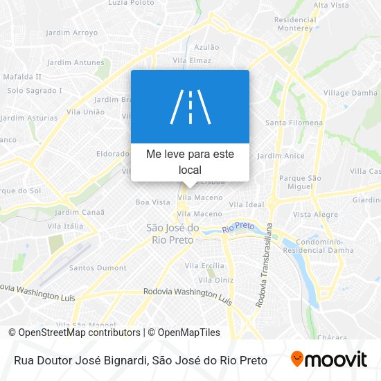 Rua Doutor José Bignardi mapa