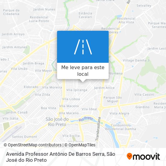 Avenida Professor Antônio De Barros Serra mapa