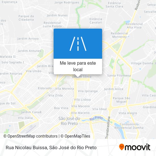 Rua Nicolau Buissa mapa