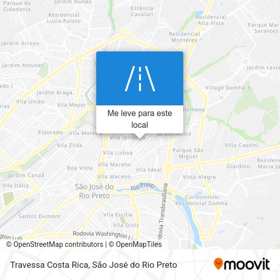 Travessa Costa Rica mapa