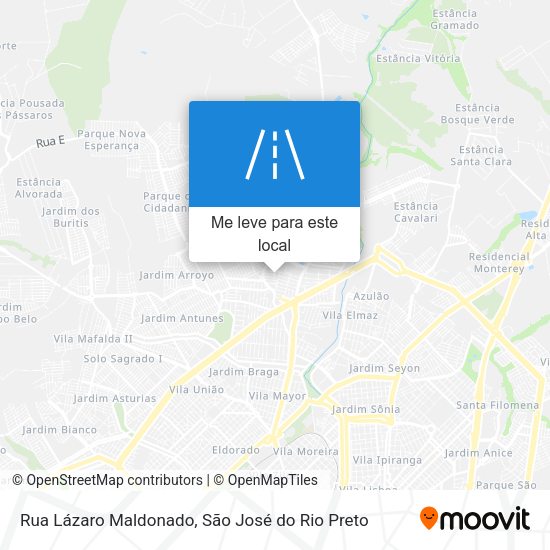 Rua Lázaro Maldonado mapa