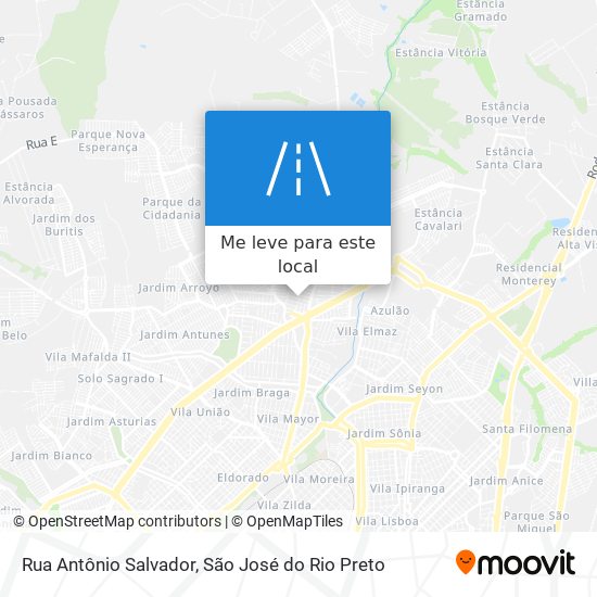 Rua Antônio Salvador mapa