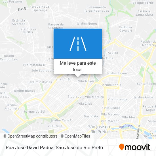 Rua José David Pádua mapa