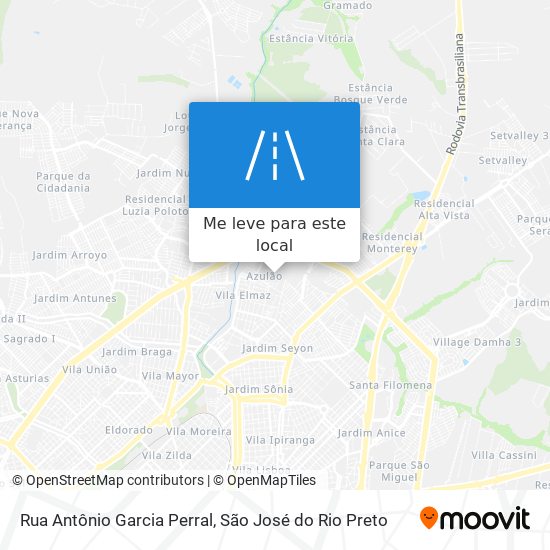 Rua Antônio Garcia Perral mapa