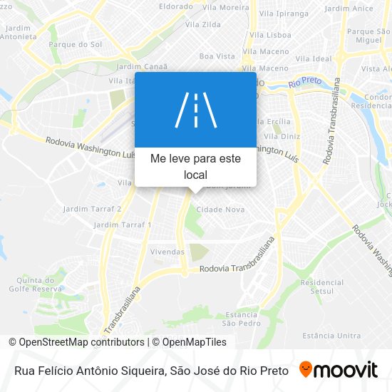 Rua Felício Antônio Siqueira mapa