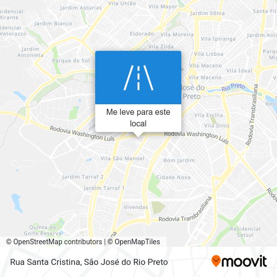 Rua Santa Cristina mapa