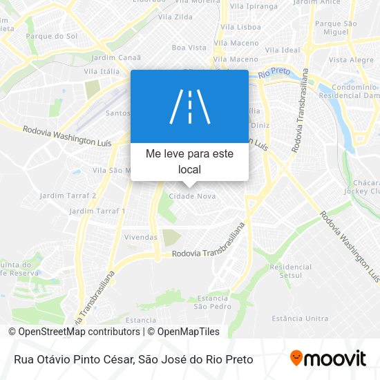 Rua Otávio Pinto César mapa