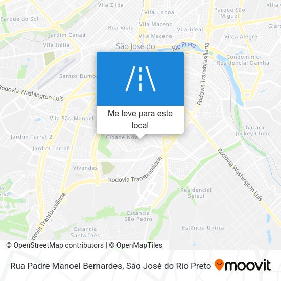 Rua Padre Manoel Bernardes mapa