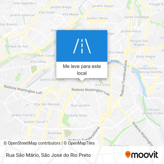 Rua São Mário mapa