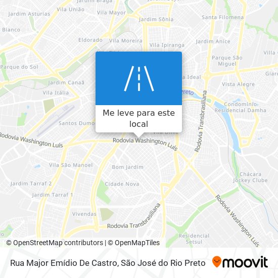 Rua Major Emídio De Castro mapa