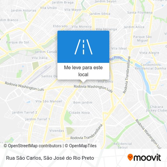 Rua São Carlos mapa