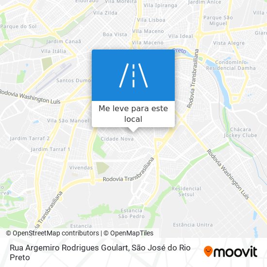 Rua Argemiro Rodrigues Goulart mapa