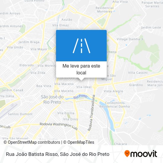Rua João Batista Risso mapa