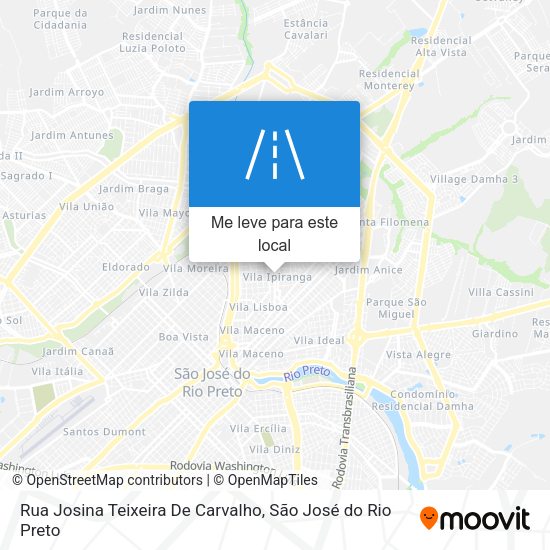 Rua Josina Teixeira De Carvalho mapa